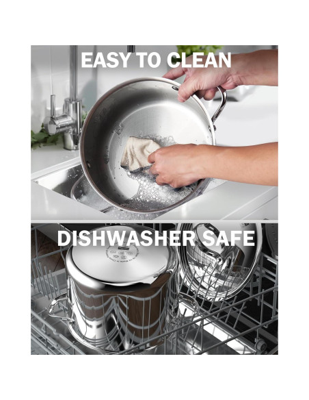 Cacerola de Acero Inoxidable Cooks Standard 6 Cuartos Inducción