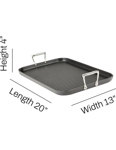 Sartén Grill All-Clad HA1 Antiadherente 33x51 cm Negro