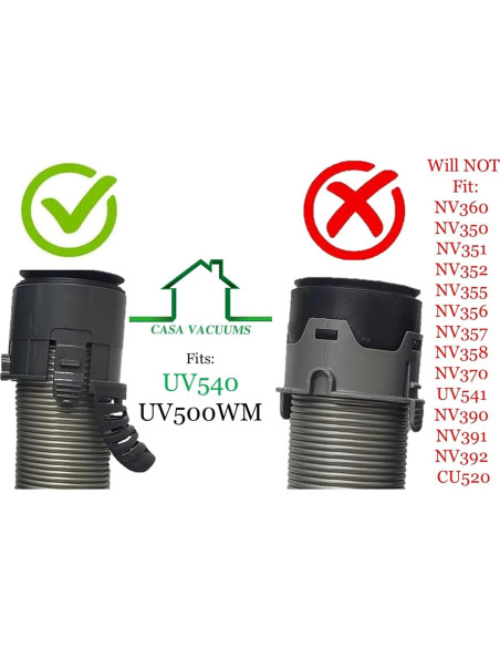 Manguera y Mango de Reemplazo Casa Vacuums para Shark UV540
