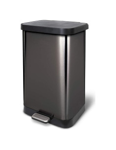 Bote de Basura Glad 75.5L Acero Inoxidable con Pedal y Clorox