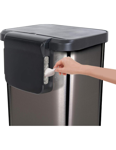 Bote de Basura Glad 75.5L Acero Inoxidable con Pedal y Clorox