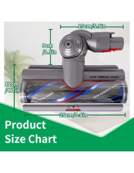 Cabezal de limpieza Klypticfit para Dyson V10 V11 V15 27 cm