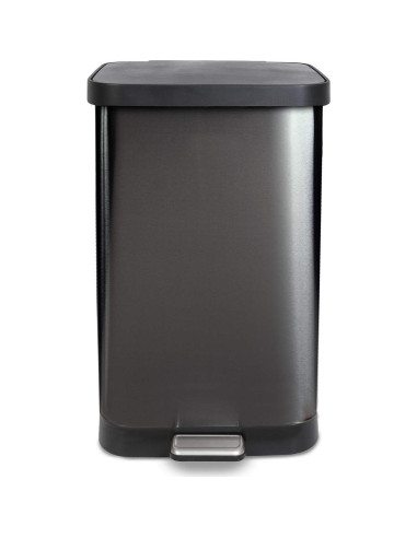 Bote de Basura Glad 75.5L Acero Inoxidable con Pedal y Clorox