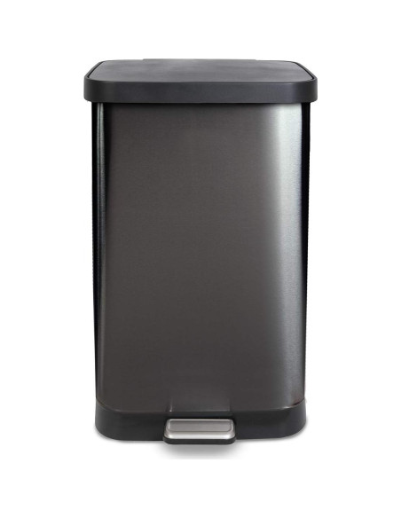 Bote de Basura Glad 75.5L Acero Inoxidable con Pedal y Clorox