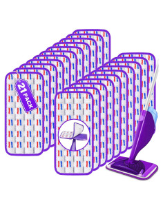 21 Almohadillas Reutilizables para Mopa Swiffer WetJet Microfibra