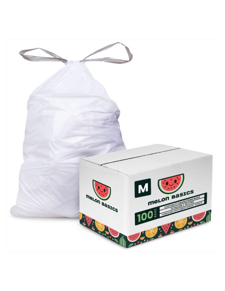 Bolsas de Basura Melon Basics Código M 45L 100 Unidades Sin Fragancia
