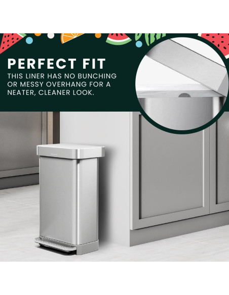 Bolsas de Basura Melon Basics Código M 45L 100 Unidades Sin Fragancia