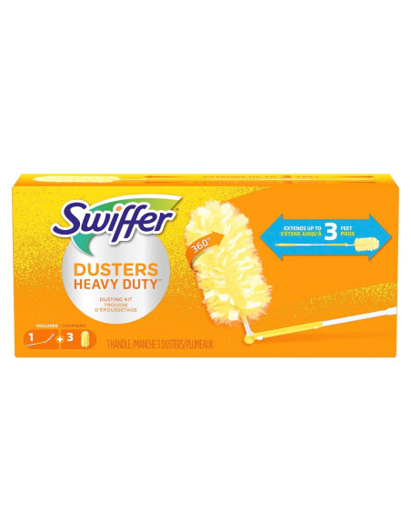 Kit de Limpieza Swiffer 360 Dusters con Mango Extensible - 4 Piezas