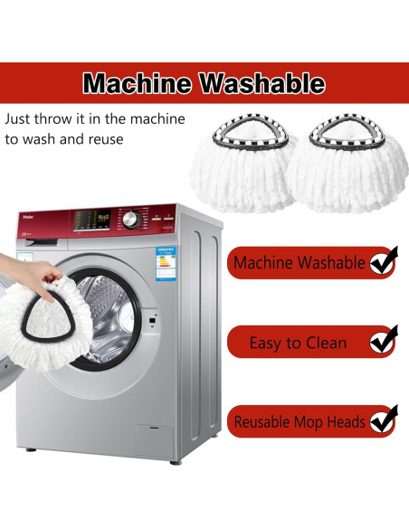 12 Cabezas de Repuesto para Mopa Giratoria V-chen 100% Microfibra