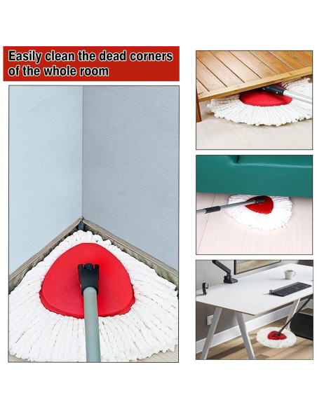 12 Cabezas de Repuesto para Mopa Giratoria V-chen 100% Microfibra