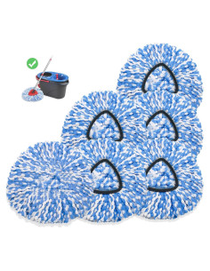 Cabezas de Mop de Microfibra kCarpoly - 6 Paquetes Compatibles