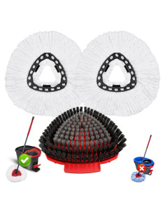 Cabezas de Mop Reemplazables O-Cedar EasyWring + Cepillo