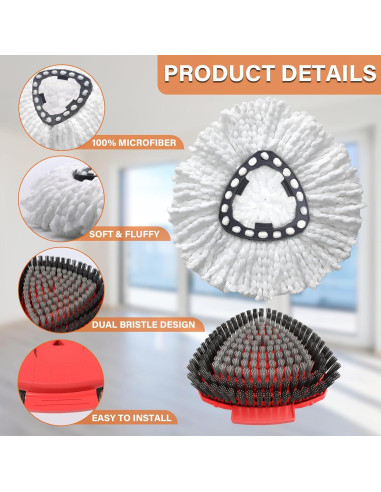 Cabezas de Mop Reemplazables O-Cedar EasyWring + Cepillo
