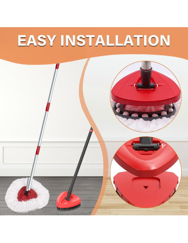 Cabezas de Mop Reemplazables O-Cedar EasyWring + Cepillo