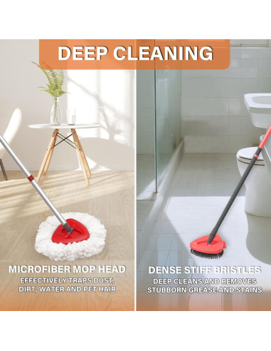 Cabezas de Mop Reemplazables O-Cedar EasyWring + Cepillo