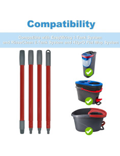 Mango de Mopa Giratoria Ocedar 4 Secciones Ajustable 76-147 cm 2