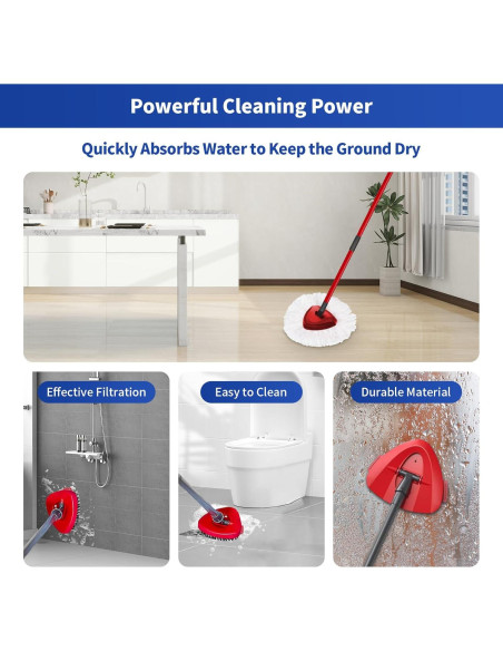 Paquete de 10 Reemplazos de Cabezas de Mop O-Cedar - 2 Cabezas + 8 Recargas Microfibra