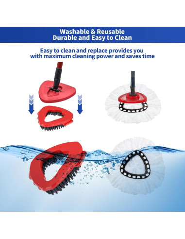 Paquete de 10 Reemplazos de Cabezas de Mop O-Cedar - 2 Cabezas + 8 Recargas Microfibra