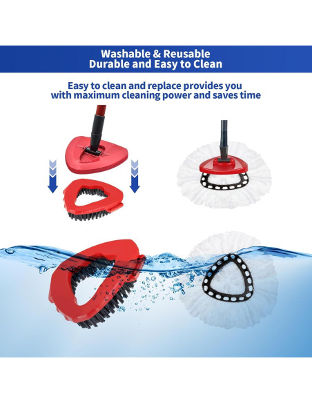 Paquete de 10 Reemplazos de Cabezas de Mop O-Cedar - 2 Cabezas + 8 Recargas Microfibra