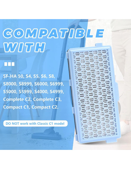Filtro HEPA AirClean 50 Alocs para Aspiradora Miele - 2 Paquetes