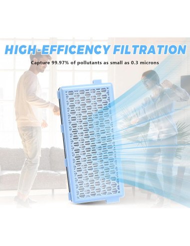 Filtro HEPA AirClean 50 Alocs para Aspiradora Miele - 2 Paquetes