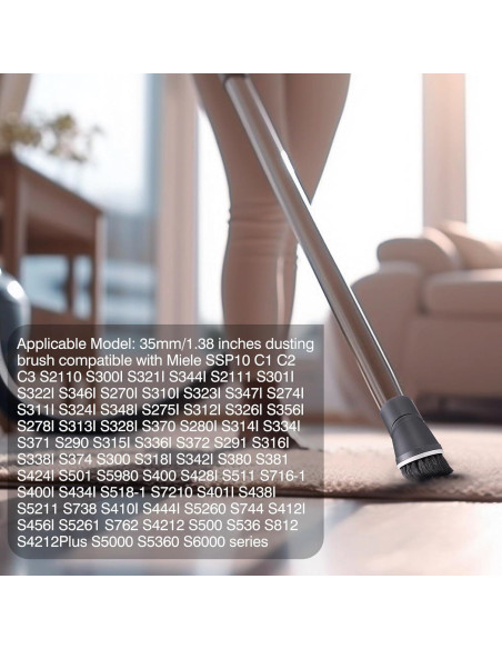 Cepillo de Polvo Feekoon 35mm Compatible con Miele SSP10 - 2 Piezas