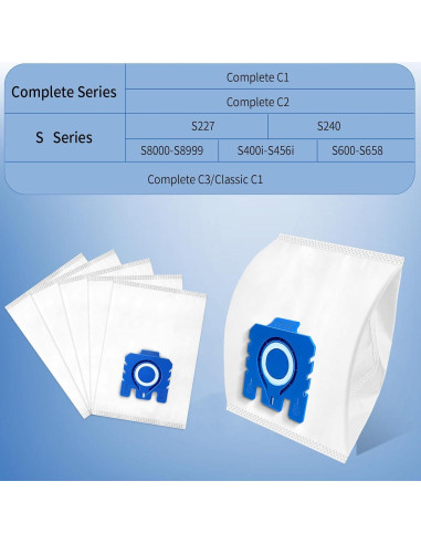 Paquete de 12 Bolsas de Aire 3D Gepphill para Aspiradora Miele