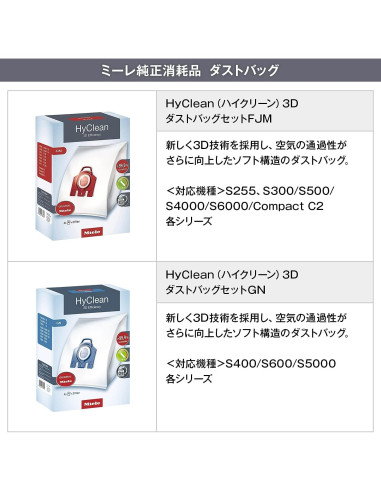 Bolsas para Aspiradora Miele AirClean 3D Eficiencia FJM - 8 Unidades