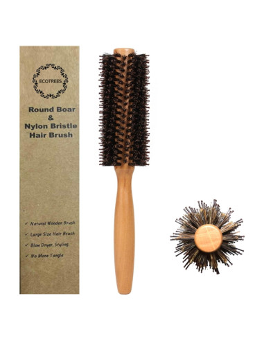Cepillo Redondo Ecotrees de Cerda y Nylon para Secado 24.9cm