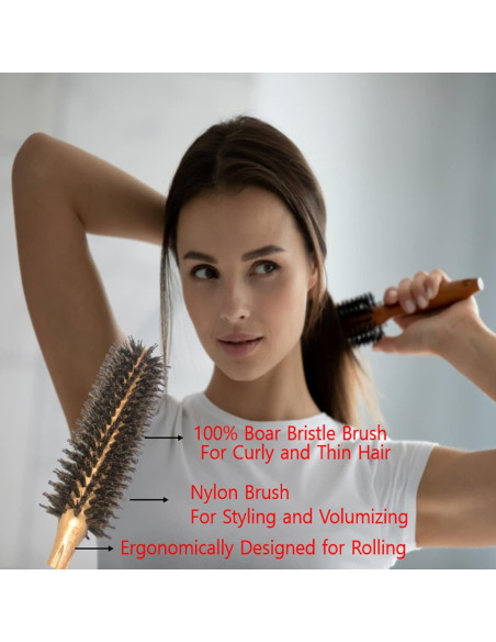 Cepillo Redondo Ecotrees de Cerda y Nylon para Secado 24.9cm Cepillo Redondo Ecotrees de Cerda y Nylon para Secado 24.9cm