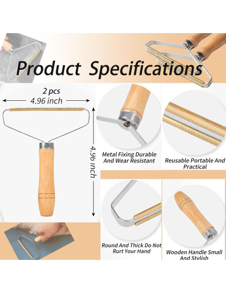 Quitapelos para Mascotas Aetomtins - 2 Piezas Ecológicas