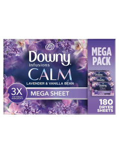 Hojas de Secadora Downy Infusions CALM 180 Piezas Lavanda Vainilla