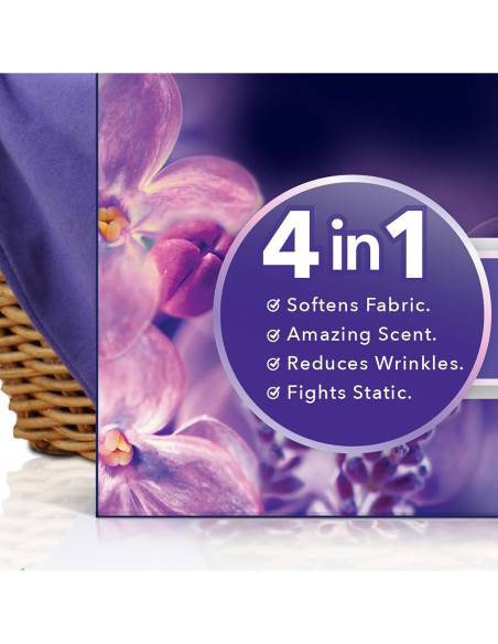 Hojas de Secadora Downy Infusions CALM 180 Piezas Lavanda Vainilla