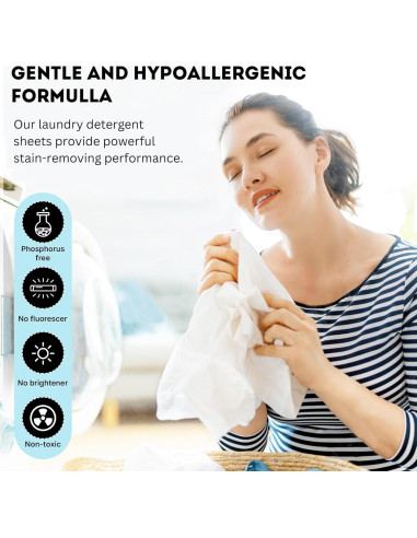 Hojas de Detergente Ecológicas Eco Roots - 64 Cargas Brisa Fresca
