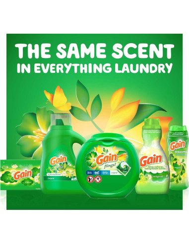 Gain Flings! Cápsulas Detergente Ropa HE Aroma Original 96 Unidades