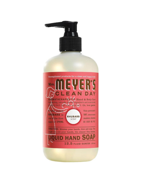 Jabón Líquido para Manos Mrs. Meyer's Ruibarbo 3 x 370 ml