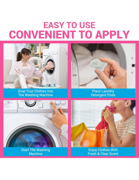 Bolsas de detergente WBM Home 128 unidades sin fragancia