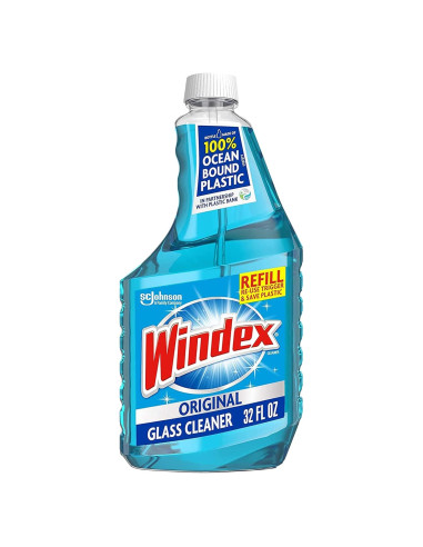 Pack de 12 Botellas de Limpiador de Vidrio Windex Original 946ml
