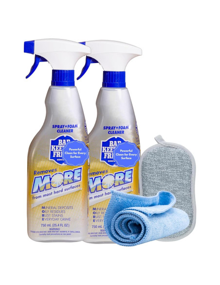 Paquete de 2 Limpiadores Bar-Keeper's Friend 750ml + Toalla y Esponja