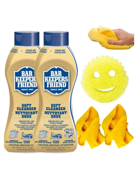 Limpiador Multiusos Suave Bar Keepers Friend 737g - 2 Botellas