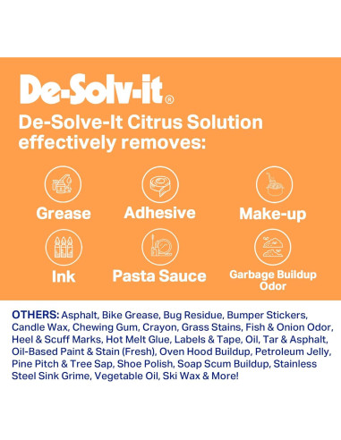 Removedor de Manchas De-Solv-It Orange-Sol 255g - Multiusos
