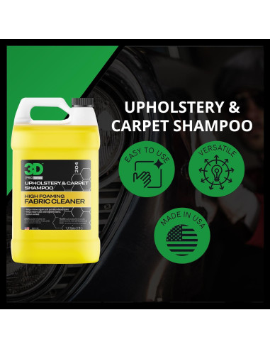 Champú para Tapicería y Alfombra 3D 3.78L - Eliminador de Manchas