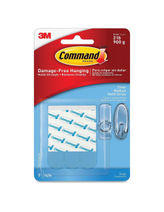 Tiras de recarga medianas 3M Command Clear - 9 unidades