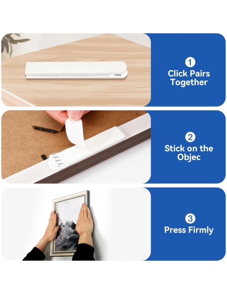 30 Pares de Tiradores Adhesivos VERSAF para Colgar Imágenes