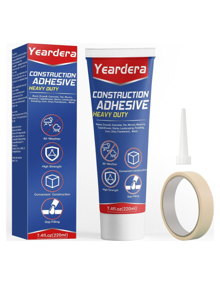 Adhesivo de Construcción Yeardera 7.4 Onzas Alta Resistencia