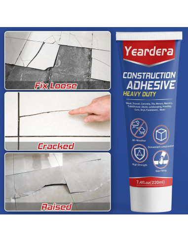 Adhesivo de Construcción Yeardera 7.4 Onzas Alta Resistencia