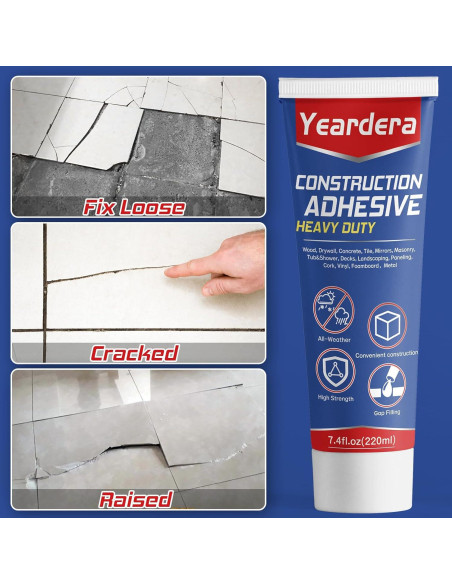 Adhesivo de Construcción Yeardera 7.4 Onzas Alta Resistencia