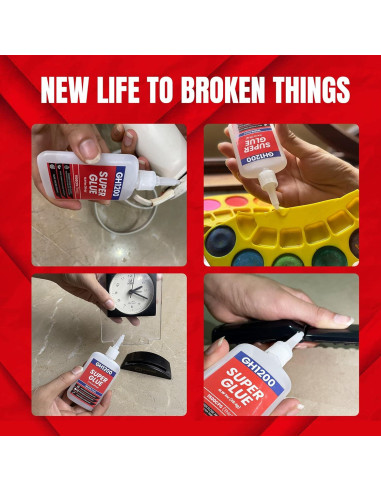 Super Pegamento Multiusos GH1200 57g Cianoacrilato Rápido