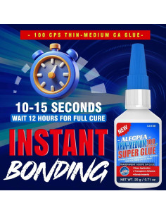 Pegamento CA Transparente ALECPEA 20g 100 CPS Multiusos 2