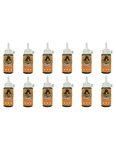 Pegamento Poliuretano Impermeable Gorilla 118.3 ml - Paquete de 12